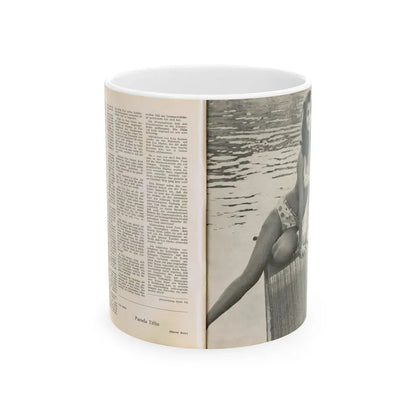 Pamela Tiffin #36 - 2 Mag. Pages (Vintage Female Icon) White Coffee Mug 11oz - Go Mug Yourself
