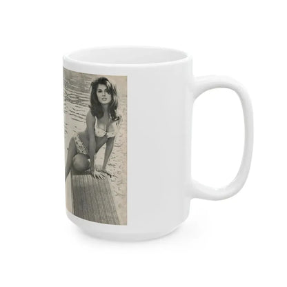 Pamela Tiffin #36 - 2 Mag. Pages (Vintage Female Icon) White Coffee Mug - Go Mug Yourself