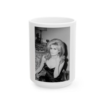 Pamela Tiffin #47 (Vintage Female Icon) White Coffee Mug-15oz-Go Mug Yourself