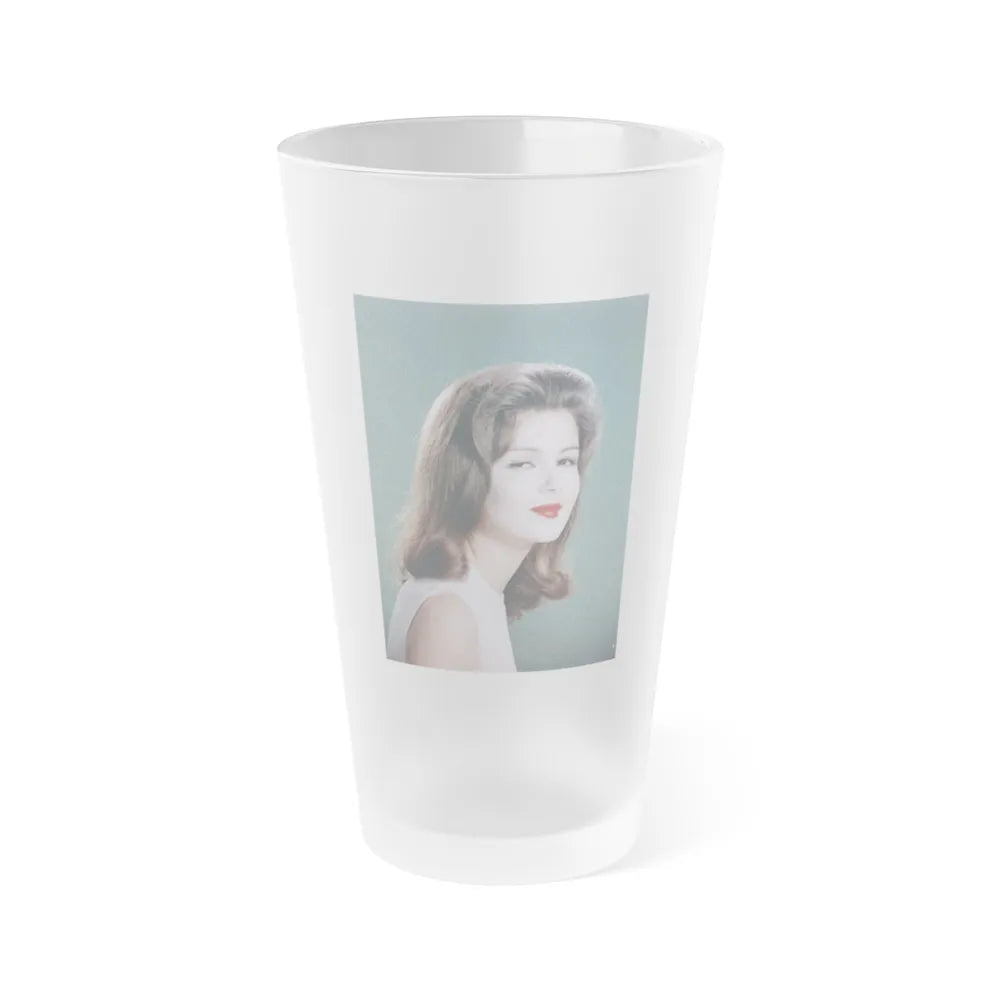 Pamela Tiffin #49 (Vintage Female Icon) Frosted Pint Glass 16oz-16oz-Frosted-Go Mug Yourself