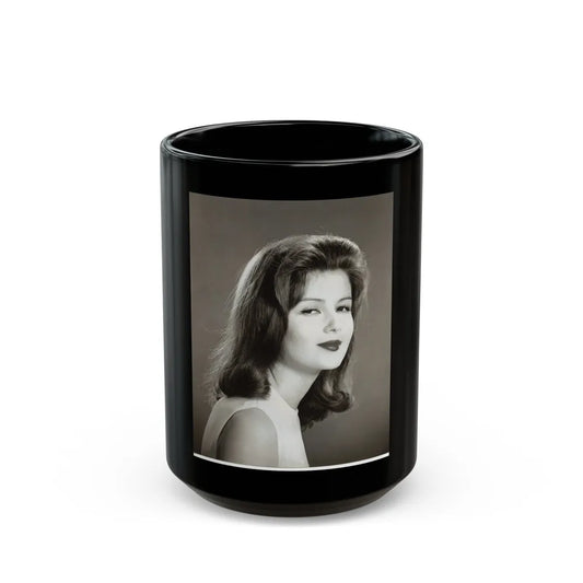 Pamela Tiffin #491 (Vintage Female Icon) Black Coffee Mug-15oz-Go Mug Yourself