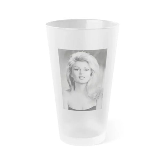 Pamela Tiffin #54 (Vintage Female Icon) Frosted Pint Glass 16oz 16oz Frosted - Go Mug Yourself