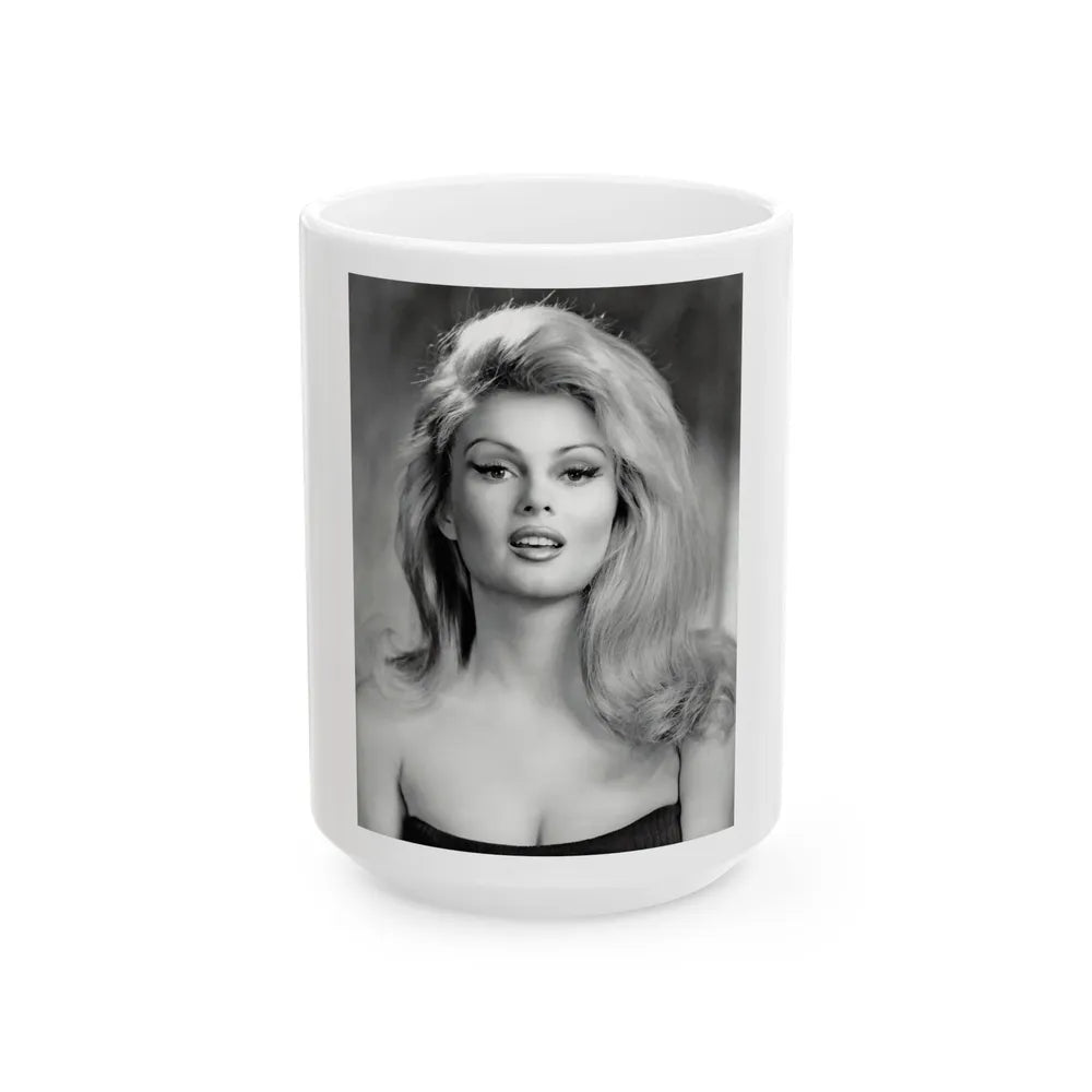 Pamela Tiffin #54 (Vintage Female Icon) White Coffee Mug-15oz-Go Mug Yourself