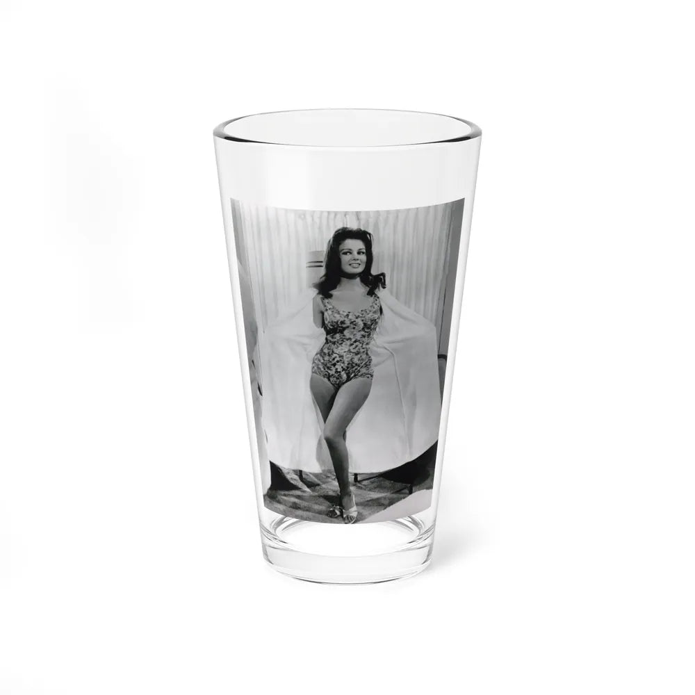 Pamela Tiffin #55 - 8x10 B&W Full Body 1 Piece Swimsuit Cheesecake Photo Hi-Res Re-Print (Vintage Female Icon) Pint Glass 16oz-16oz-Go Mug Yourself