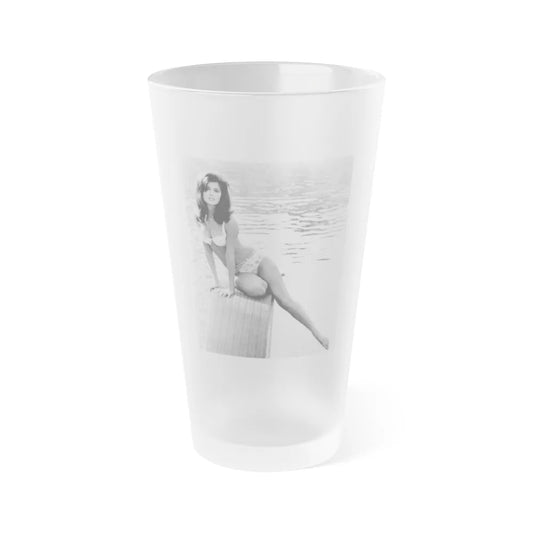 Pamela Tiffin #56 (Vintage Female Icon) Frosted Pint Glass 16oz-16oz-Frosted-Go Mug Yourself