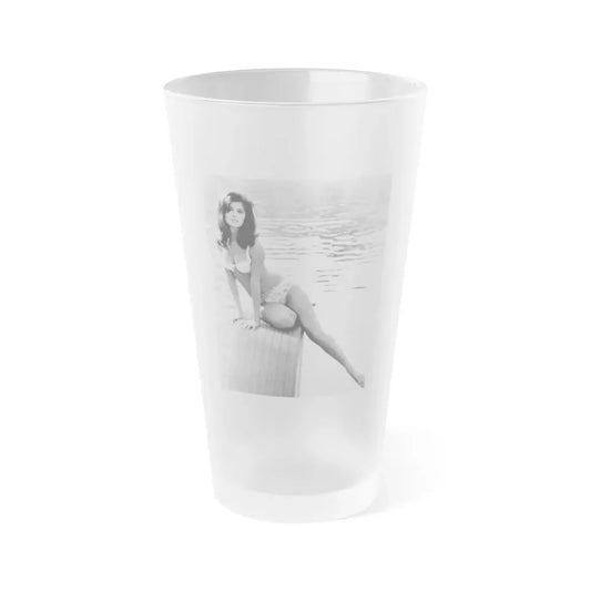 Pamela Tiffin #56 (Vintage Female Icon) Frosted Pint Glass 16oz 16oz Frosted - Go Mug Yourself