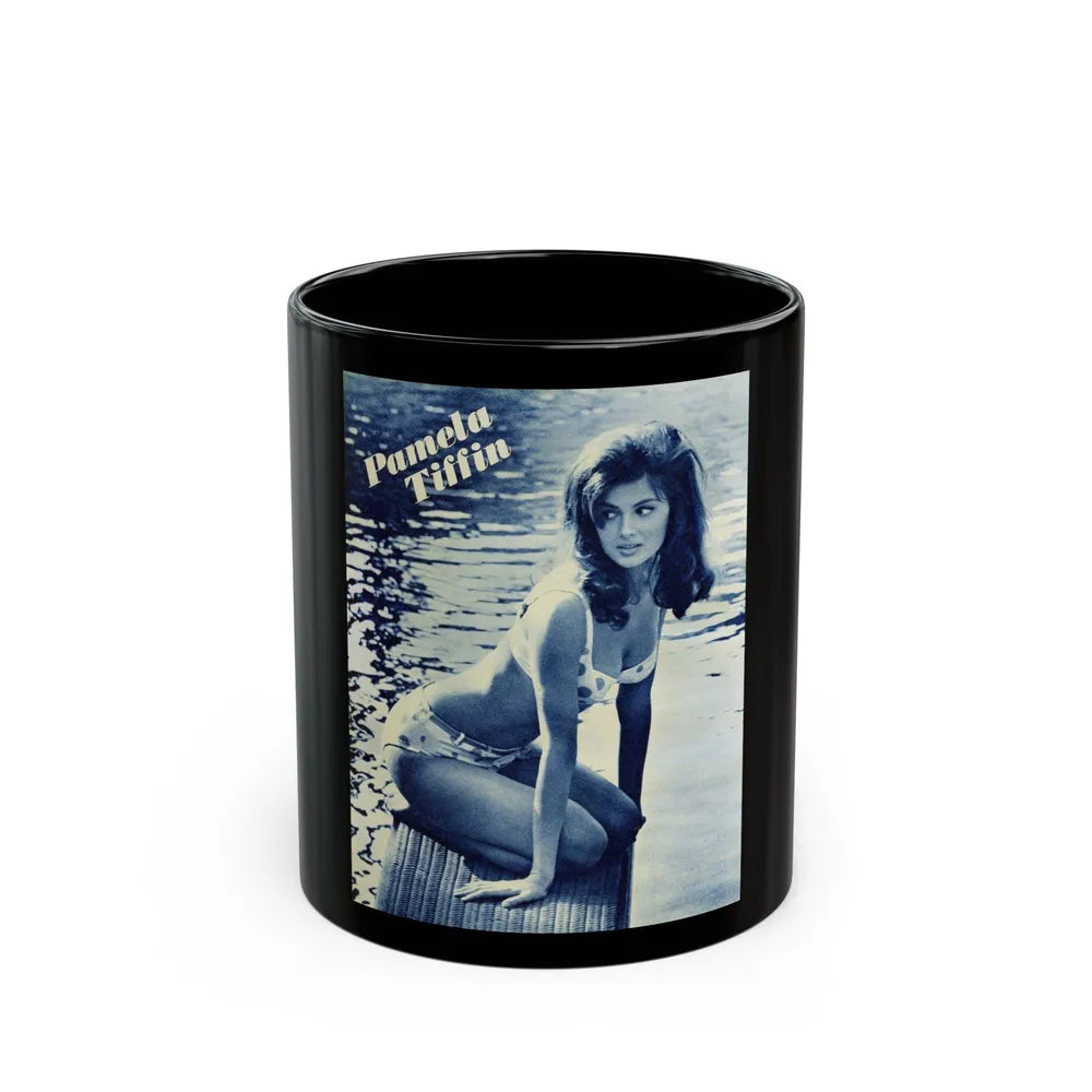 Pamela Tiffin #63 (Vintage Female Icon) Black Coffee Mug-11oz-Go Mug Yourself