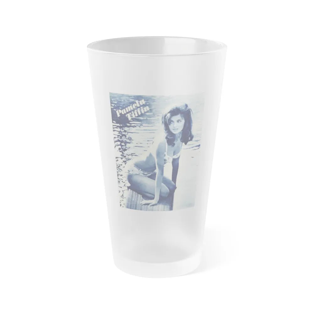 Pamela Tiffin #63 (Vintage Female Icon) Frosted Pint Glass 16oz-16oz-Frosted-Go Mug Yourself