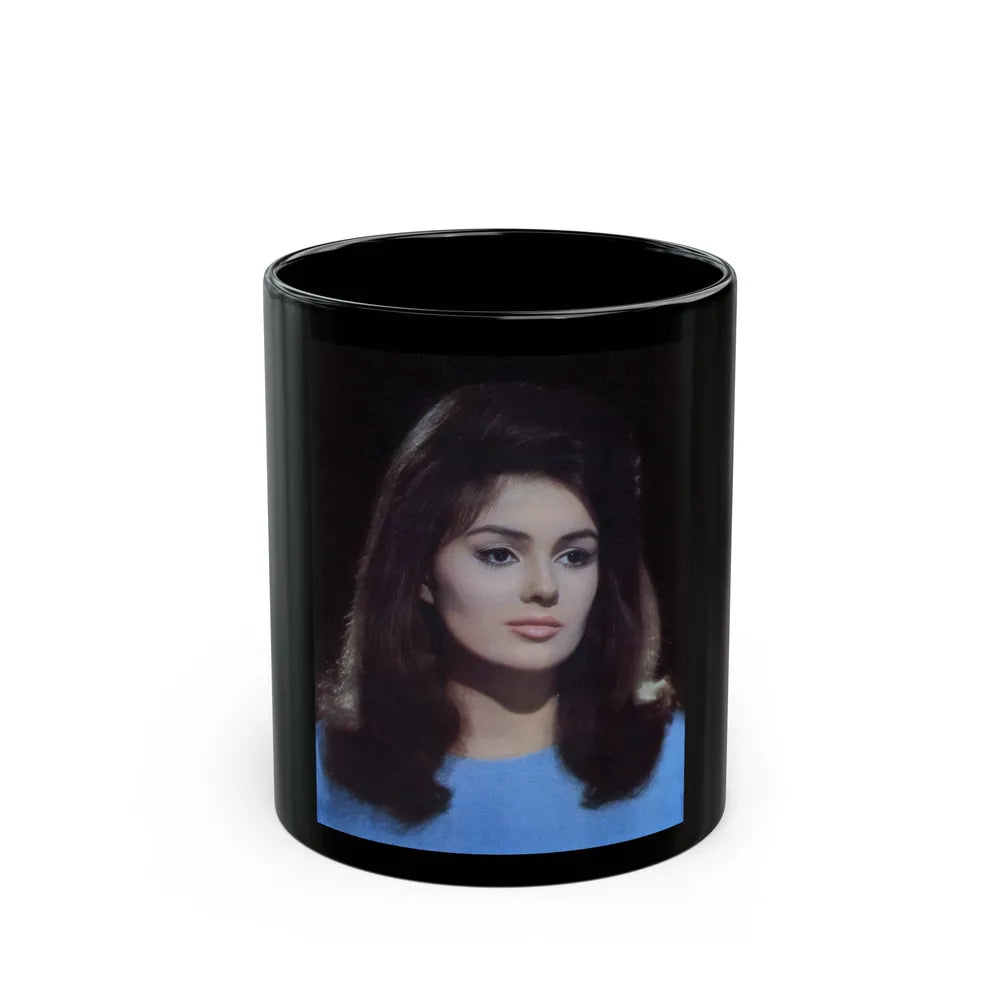 Pamela Tiffin #64 (Vintage Female Icon) Black Coffee Mug-11oz-Go Mug Yourself