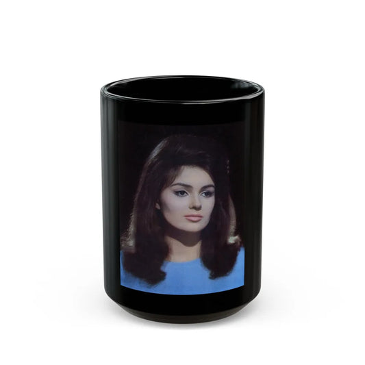 Pamela Tiffin #64 (Vintage Female Icon) Black Coffee Mug-15oz-Go Mug Yourself