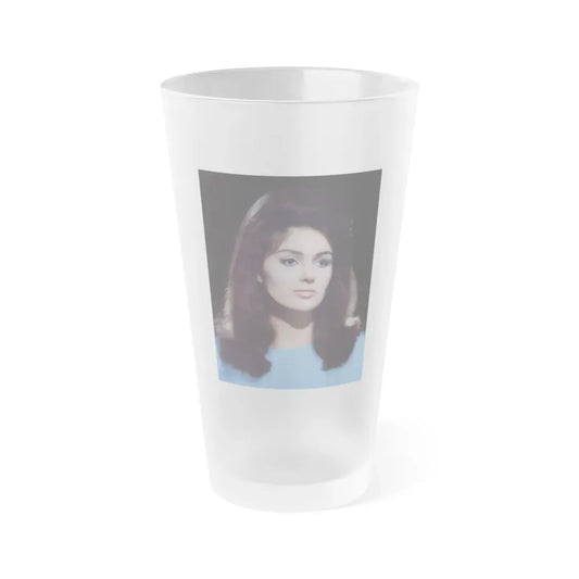 Pamela Tiffin #64 (Vintage Female Icon) Frosted Pint Glass 16oz 16oz Frosted - Go Mug Yourself