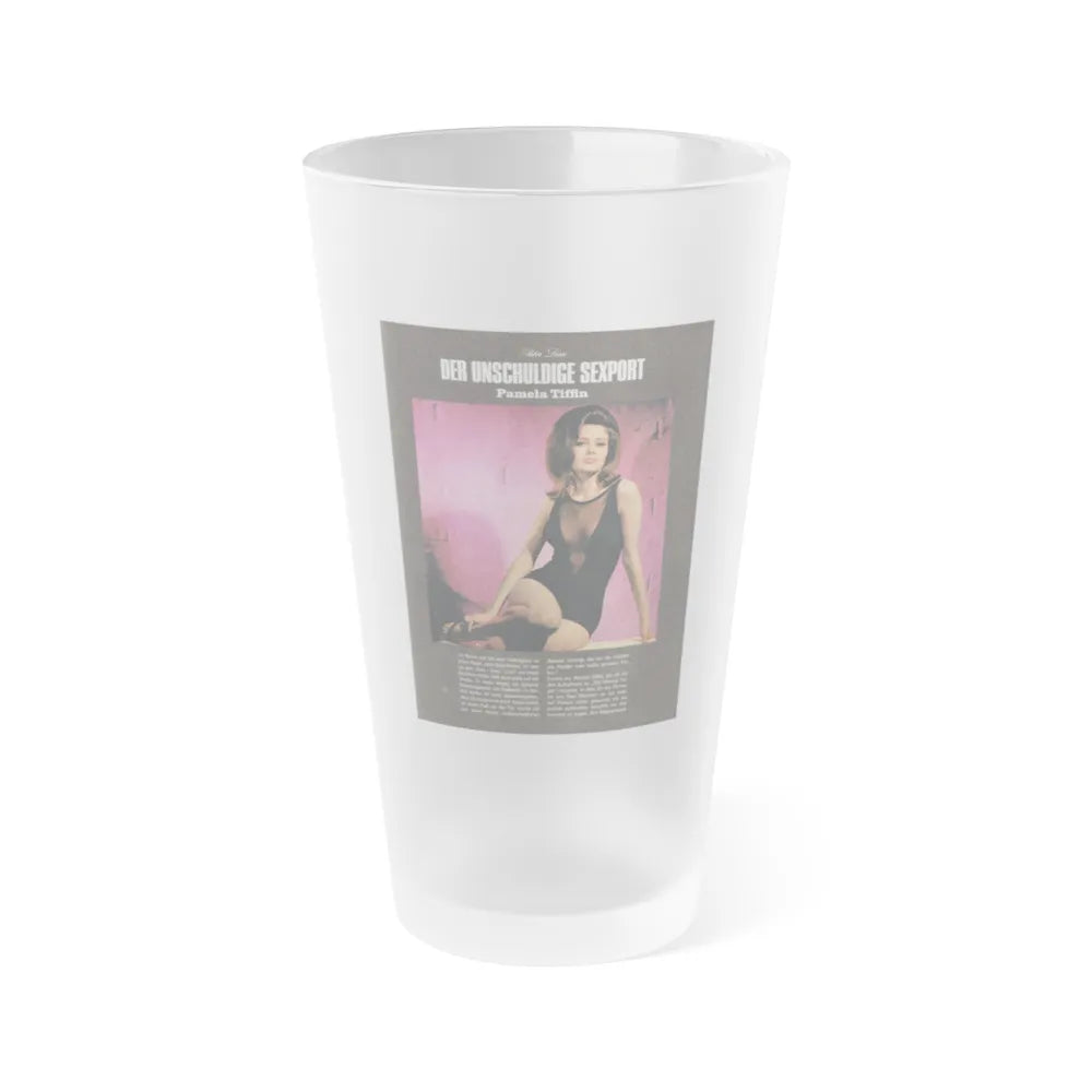 Pamela Tiffin #67 - Mag. Page (Vintage Female Icon) Frosted Pint Glass 16oz-16oz-Frosted-Go Mug Yourself