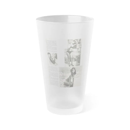 Pamela Tiffin #68 - Mag Page (Vintage Female Icon) Frosted Pint Glass 16oz-16oz-Frosted-Go Mug Yourself