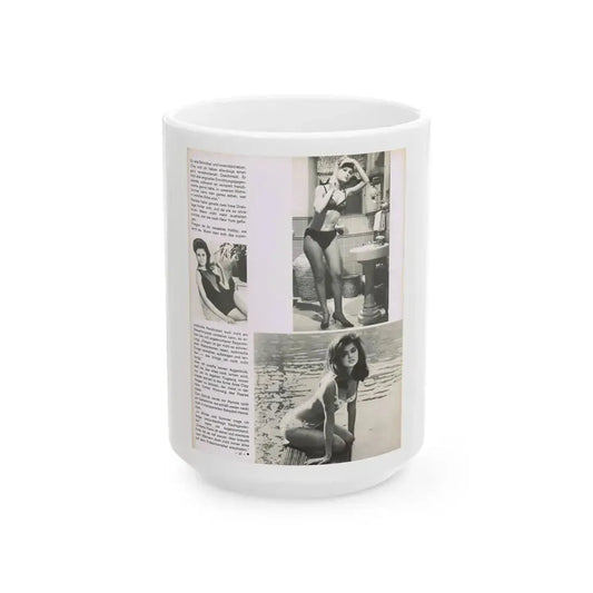 Pamela Tiffin #68 - Mag Page (Vintage Female Icon) White Coffee Mug 15oz - Go Mug Yourself