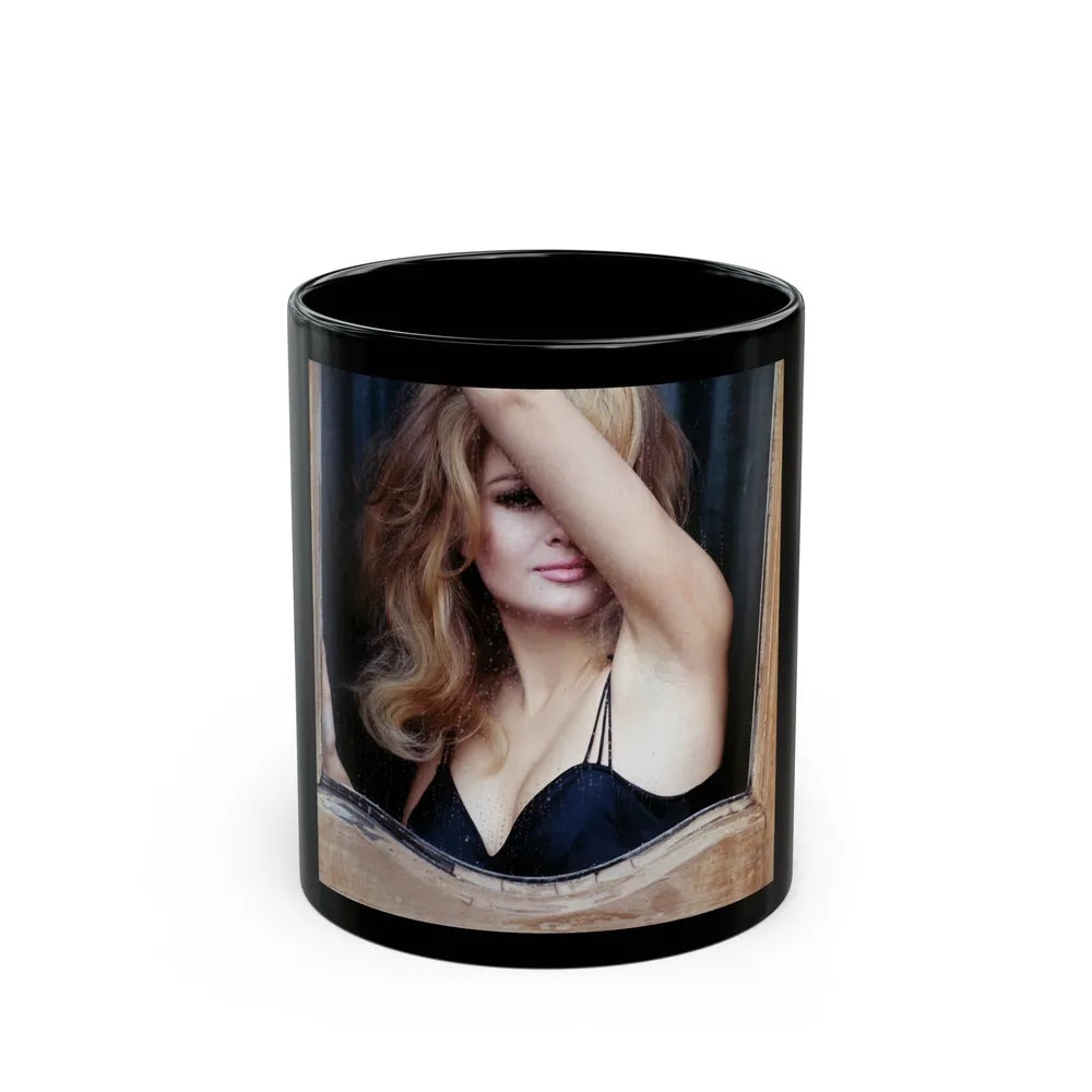 Pamela Tiffin #69 (Vintage Female Icon) Black Coffee Mug-11oz-Go Mug Yourself