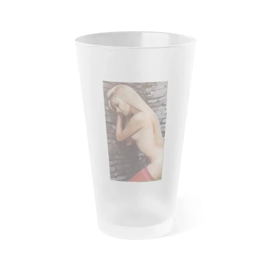 Pamela Tiffin #73 (Vintage Female Icon) Frosted Pint Glass 16oz 16oz Frosted - Go Mug Yourself