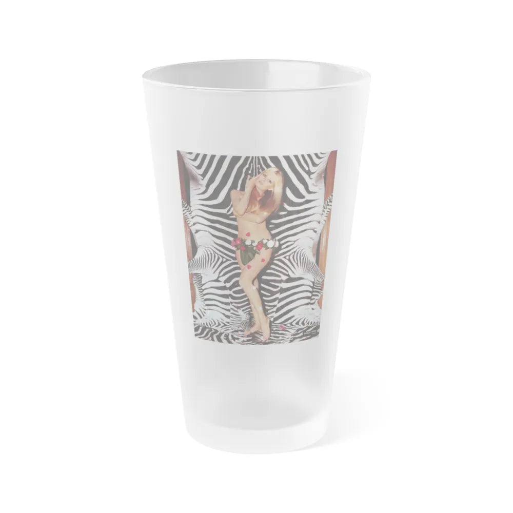 Pamela Tiffin #75 (Vintage Female Icon) Frosted Pint Glass 16oz-16oz-Frosted-Go Mug Yourself