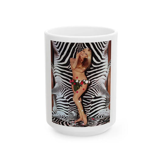 Pamela Tiffin #75 (Vintage Female Icon) White Coffee Mug-15oz-Go Mug Yourself