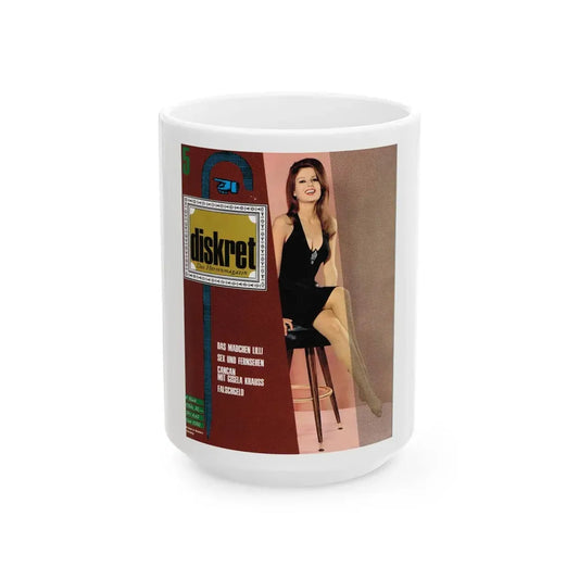 Pamela Tiffin #78 - Mag. Cover (Vintage Female Icon) White Coffee Mug 15oz - Go Mug Yourself