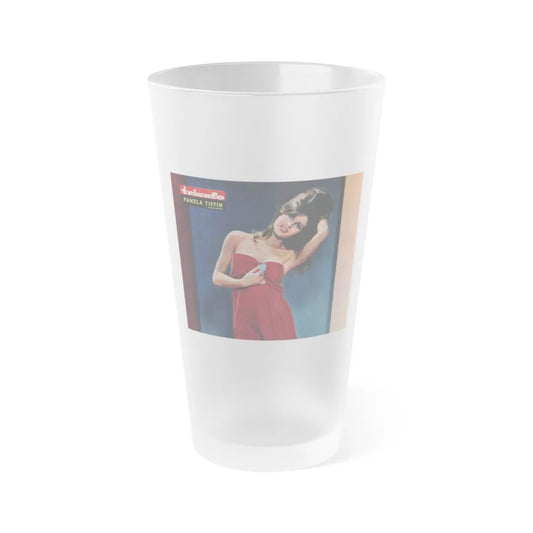 Pamela Tiffin #80 - Mag. Centerfold (Vintage Female Icon) Frosted Pint Glass 16oz-16oz-Frosted-Go Mug Yourself