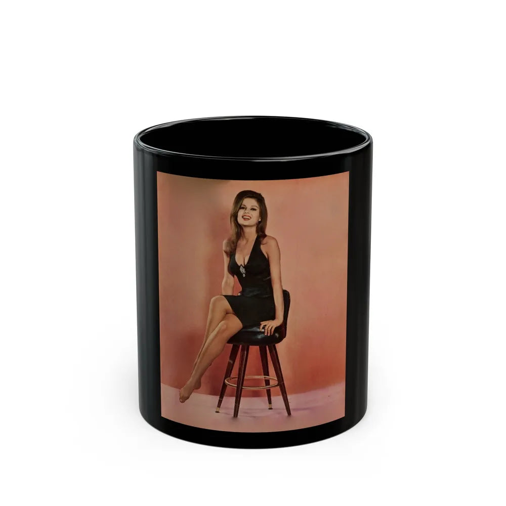 Pamela Tiffin #81 (Vintage Female Icon) Black Coffee Mug-11oz-Go Mug Yourself