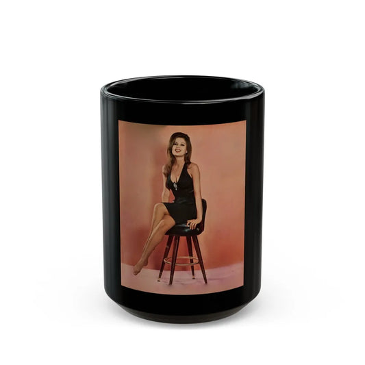 Pamela Tiffin #81 (Vintage Female Icon) Black Coffee Mug-15oz-Go Mug Yourself