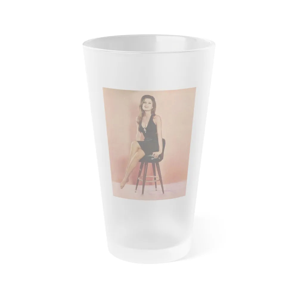 Pamela Tiffin #81 (Vintage Female Icon) Frosted Pint Glass 16oz-16oz-Frosted-Go Mug Yourself