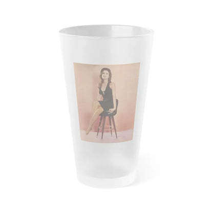 Pamela Tiffin #81 (Vintage Female Icon) Frosted Pint Glass 16oz 16oz Frosted - Go Mug Yourself