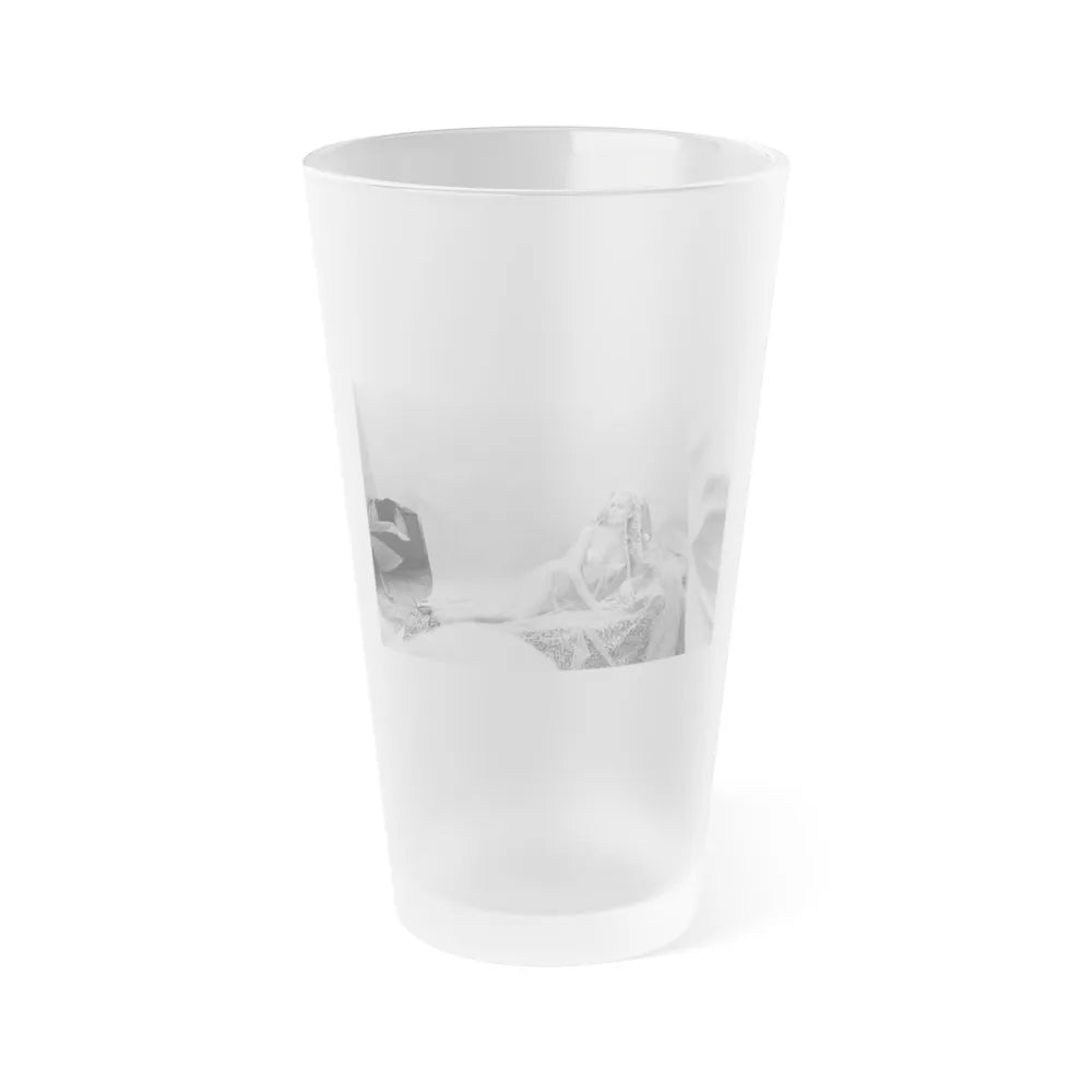 Pamela Tiffin #83 (Vintage Female Icon) Frosted Pint Glass 16oz-16oz-Frosted-Go Mug Yourself