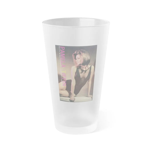 Pamela Tiffin #85 - Color (Vintage Female Icon) Frosted Pint Glass 16oz-16oz-Frosted-Go Mug Yourself
