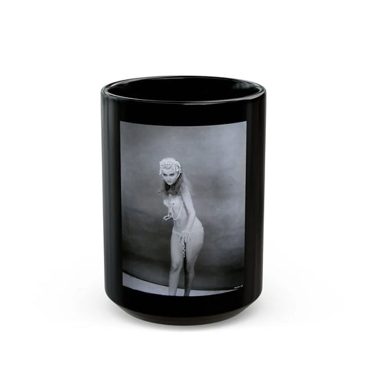 Pamela Tiffin #95 (Vintage Female Icon) Black Coffee Mug-15oz-Go Mug Yourself