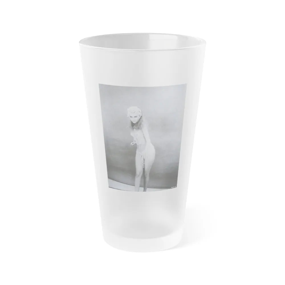 Pamela Tiffin #95 (Vintage Female Icon) Frosted Pint Glass 16oz-16oz-Frosted-Go Mug Yourself