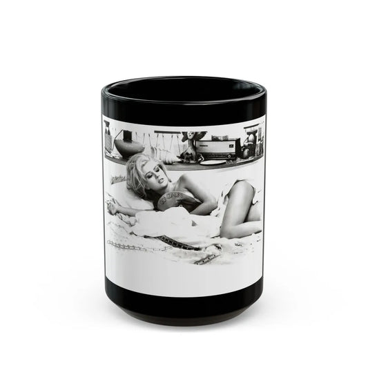 Pamela Tiffin #961 (Vintage Female Icon) Black Coffee Mug-15oz-Go Mug Yourself