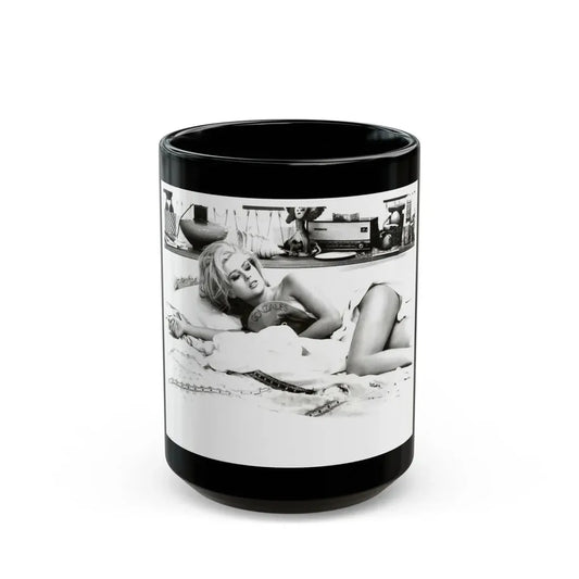Pamela Tiffin #961 (Vintage Female Icon) Black Coffee Mug 15oz - Go Mug Yourself