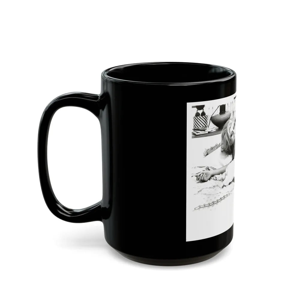 Pamela Tiffin #961 (Vintage Female Icon) Black Coffee Mug-Go Mug Yourself