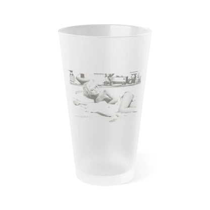 Pamela Tiffin #961 (Vintage Female Icon) Frosted Pint Glass 16oz-16oz-Frosted-Go Mug Yourself