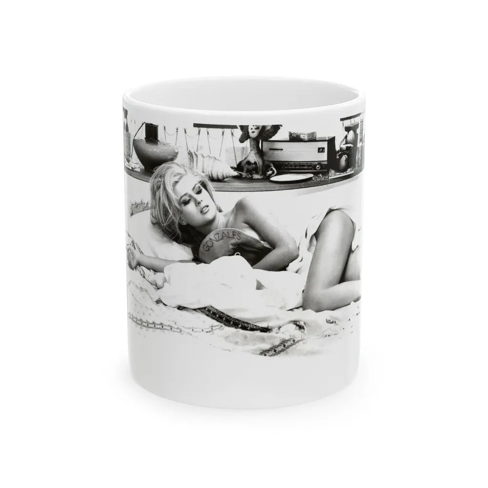 Pamela Tiffin #961 (Vintage Female Icon) White Coffee Mug-11oz-Go Mug Yourself