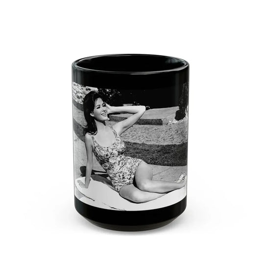 Pamela Tiffin #98 (Vintage Female Icon) Black Coffee Mug 15oz - Go Mug Yourself
