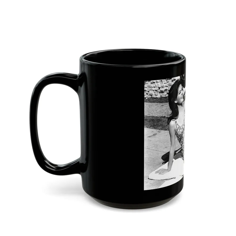 Pamela Tiffin #98 (Vintage Female Icon) Black Coffee Mug-Go Mug Yourself