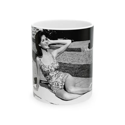 Pamela Tiffin #98 (Vintage Female Icon) White Coffee Mug-11oz-Go Mug Yourself