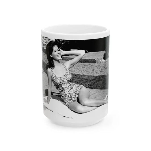 Pamela Tiffin #98 (Vintage Female Icon) White Coffee Mug 15oz - Go Mug Yourself