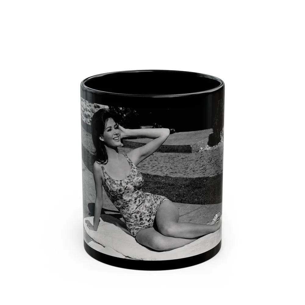 Pamela Tiffin #983 (Vintage Female Icon) Black Coffee Mug-11oz-Go Mug Yourself