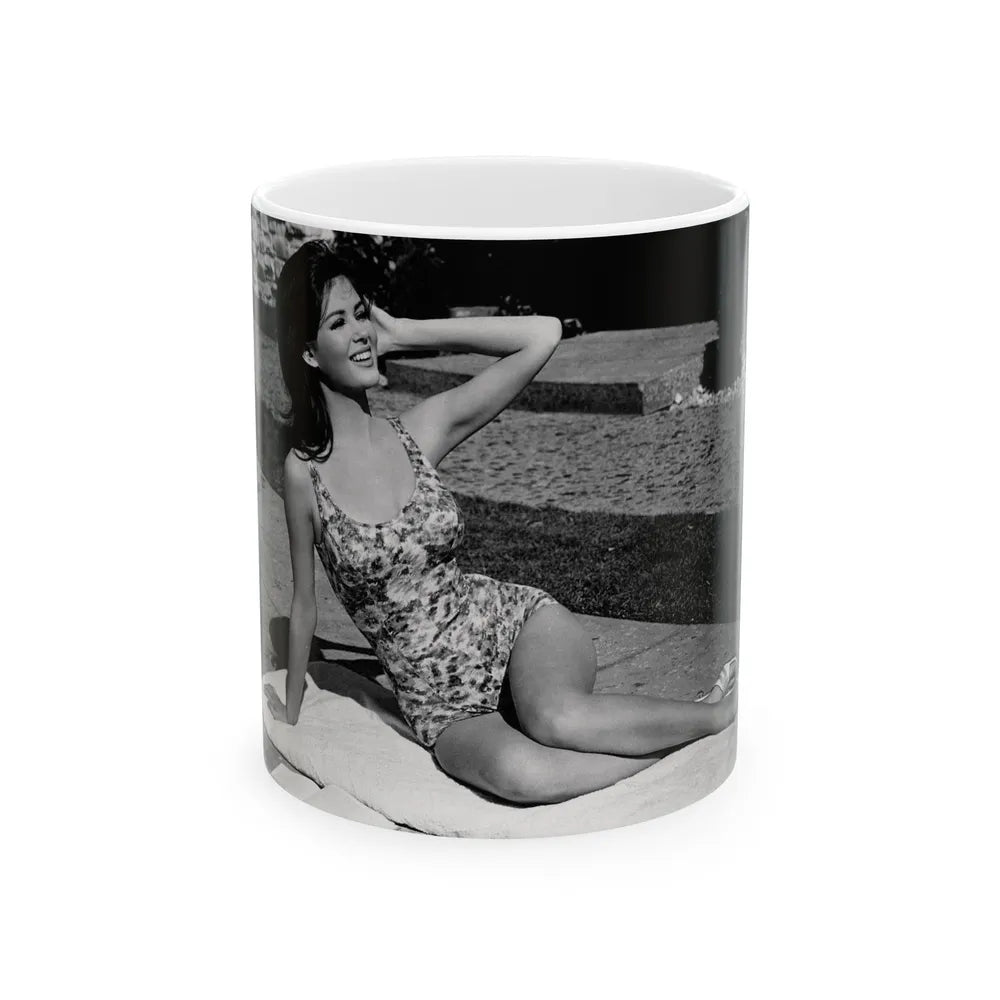 Pamela Tiffin #983 (Vintage Female Icon) White Coffee Mug-11oz-Go Mug Yourself