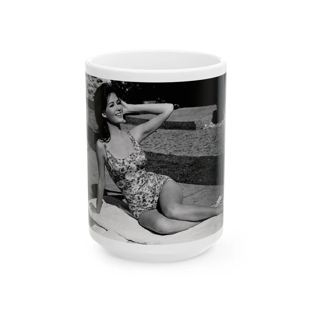 Pamela Tiffin #983 (Vintage Female Icon) White Coffee Mug-15oz-Go Mug Yourself