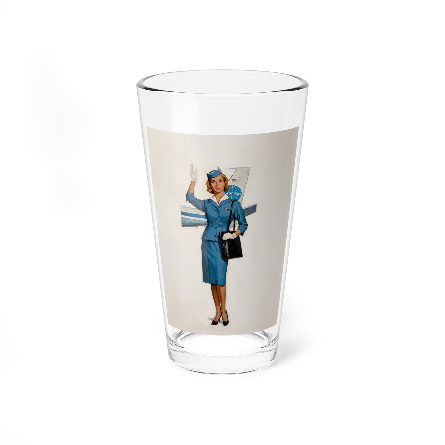 Pan American World Airways ad illustration (Magazine Illustration) Pint Glass 16oz-16oz-Go Mug Yourself