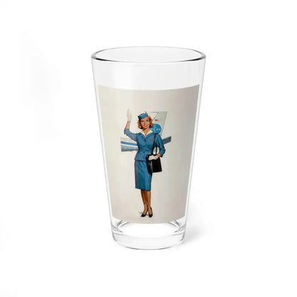 Pan American World Airways ad illustration (Magazine Illustration) Pint Glass 16oz 16oz - Go Mug Yourself