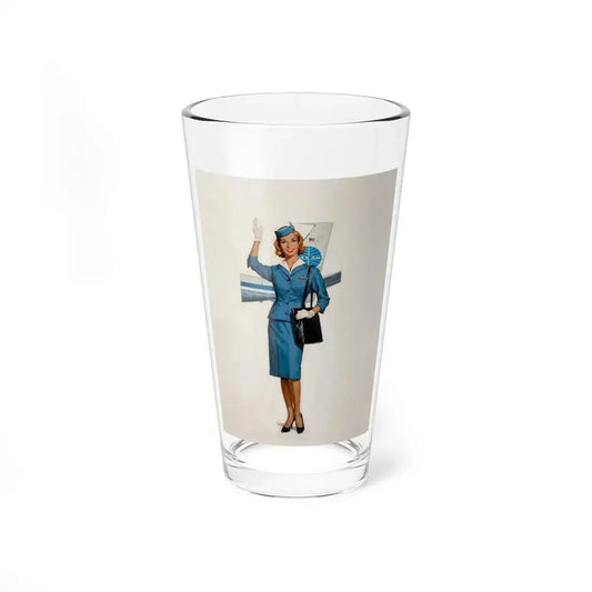 Pan American World Airways ad illustration (Magazine Illustration) Pint Glass 16oz 16oz - Go Mug Yourself