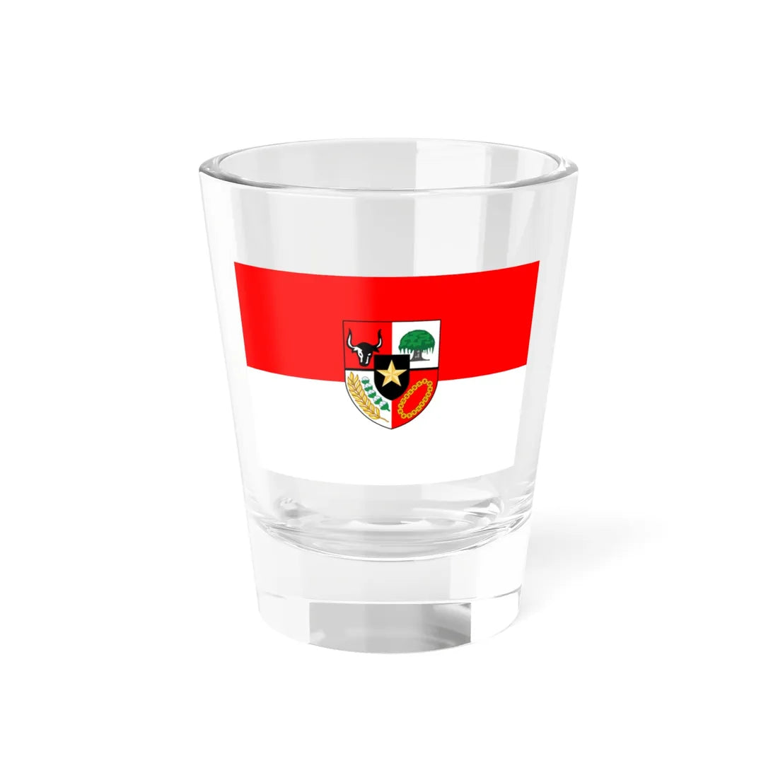 Pancasila Merah Putih (Indonesia) Shot Glass 1.5oz 1.5oz - Go Mug Yourself