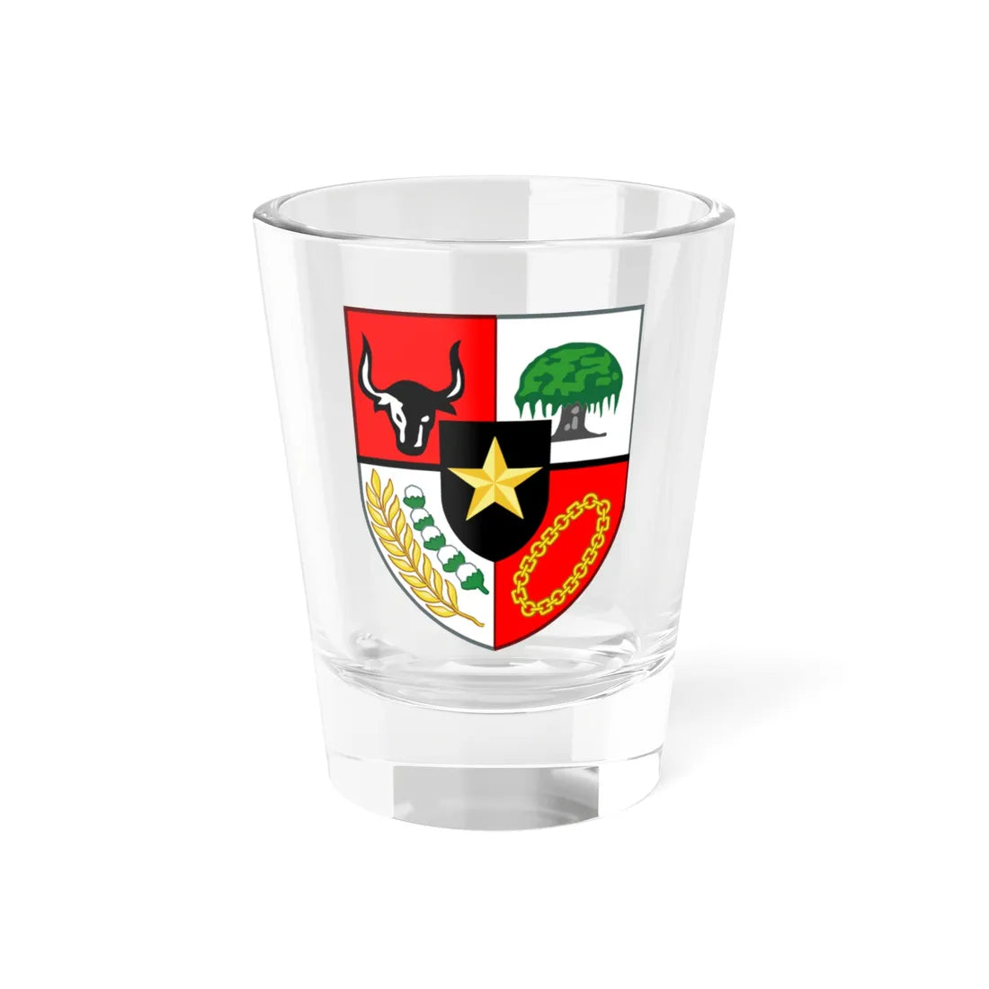Pancasila Perisai (Indonesia) (Coat of Arms) Shot Glass 1.5oz 1.5oz - Go Mug Yourself