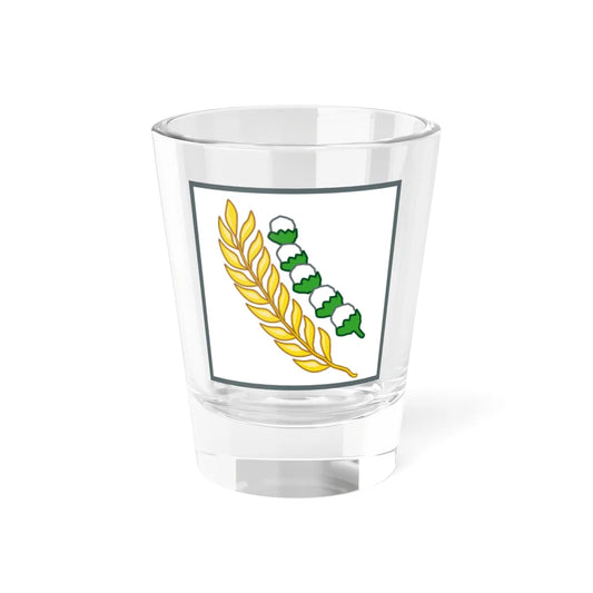 Pancasila Sila 5 Rice and Cotton (Indonesia) (Coat of Arms) Shot Glass 1.5oz 1.5oz - Go Mug Yourself